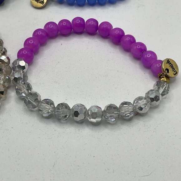 Erimish Beaded Stretch Bracelets Set of Six Multicolor OS One Size - Picture 2 of 7